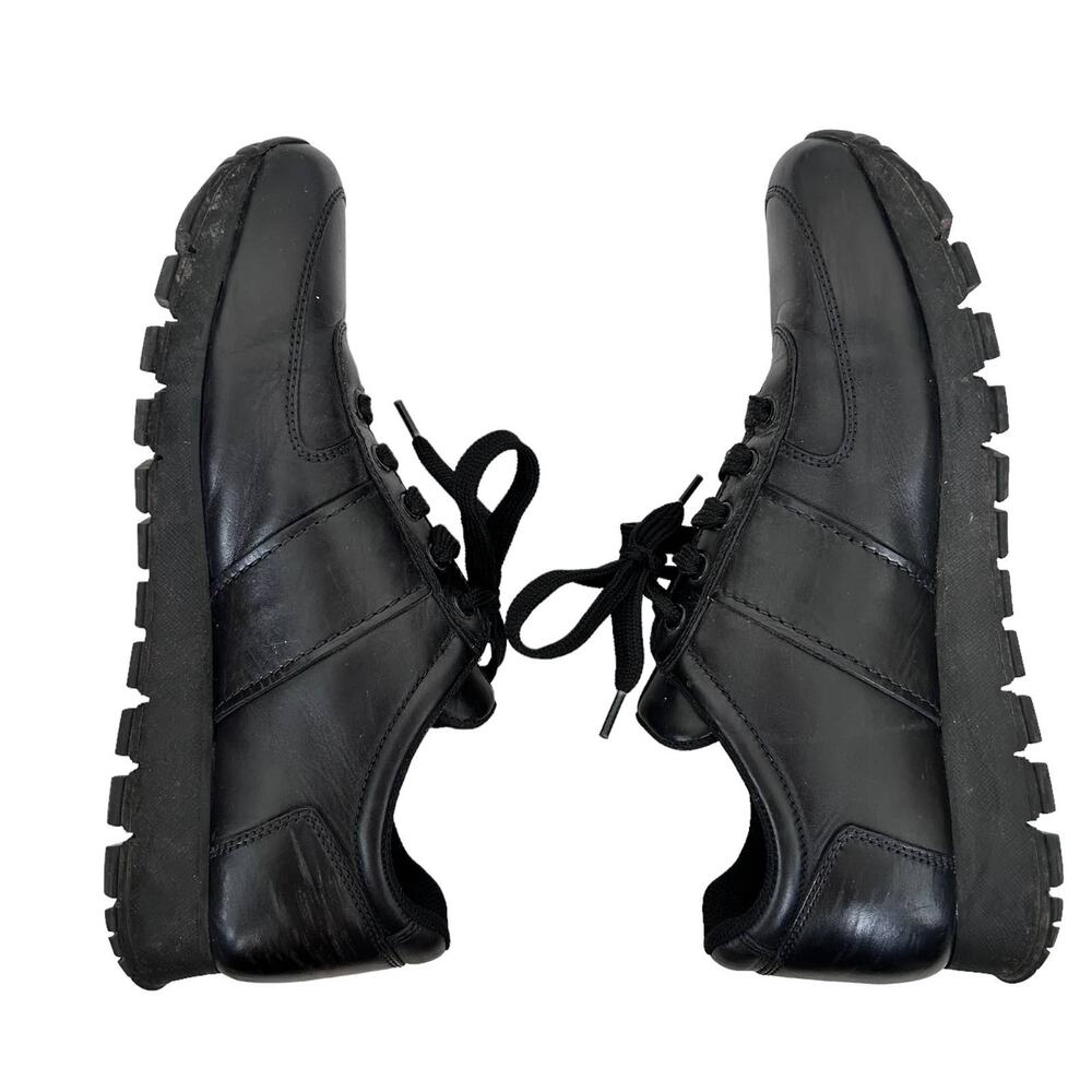 Prada Black Leather Sneakers Sz 41 - Picture 11 of 11